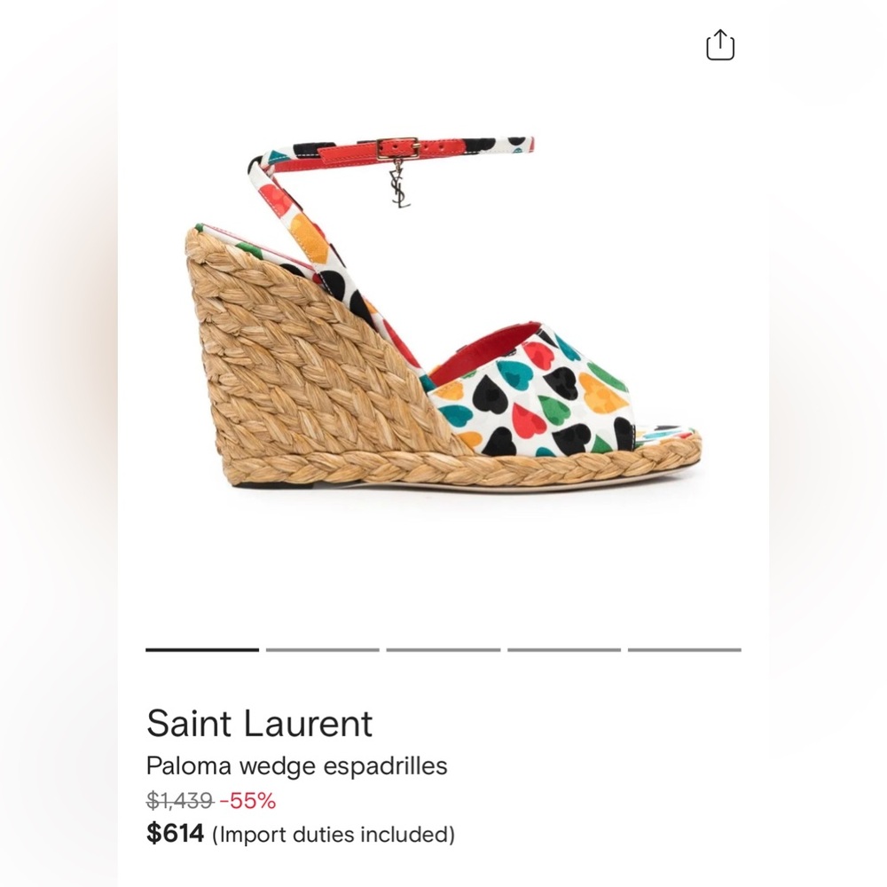 Brand new Saint Laurent Multicolor Women's Sandals size 8.5